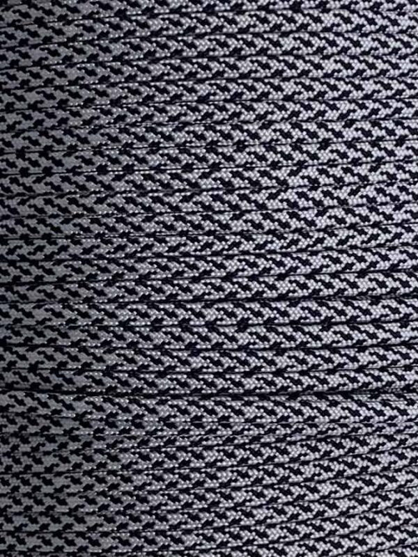 550 Paracord Hashtag Silver Grey w/ Black USA MADE