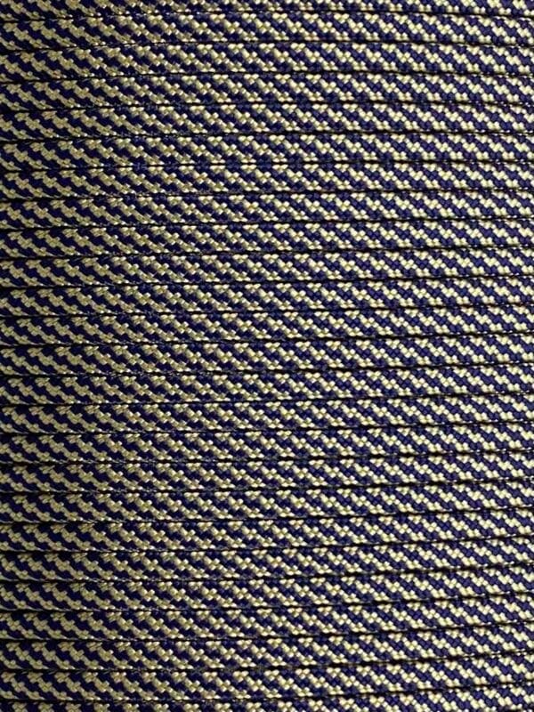 550 Paracord Midnight Blue w/ Gold Barber Stripes USA MADE