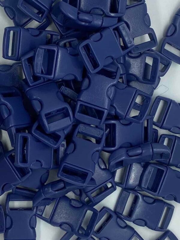 3/8" Contoured Side Release Plastic Buckles - Navy