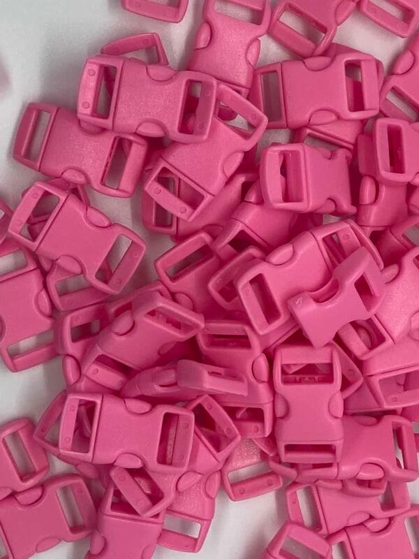 3/8" Contoured Side Release Plastic Buckles - Pink