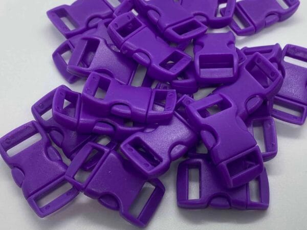 3/8" Contoured Side Release Plastic Buckles - Violet - Image 2
