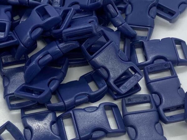 3/8" Contoured Side Release Plastic Buckles - Navy - Image 2